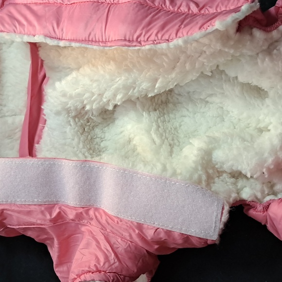 Pink Dog Jacket with White Fleece Lining - Picture 2 of 4